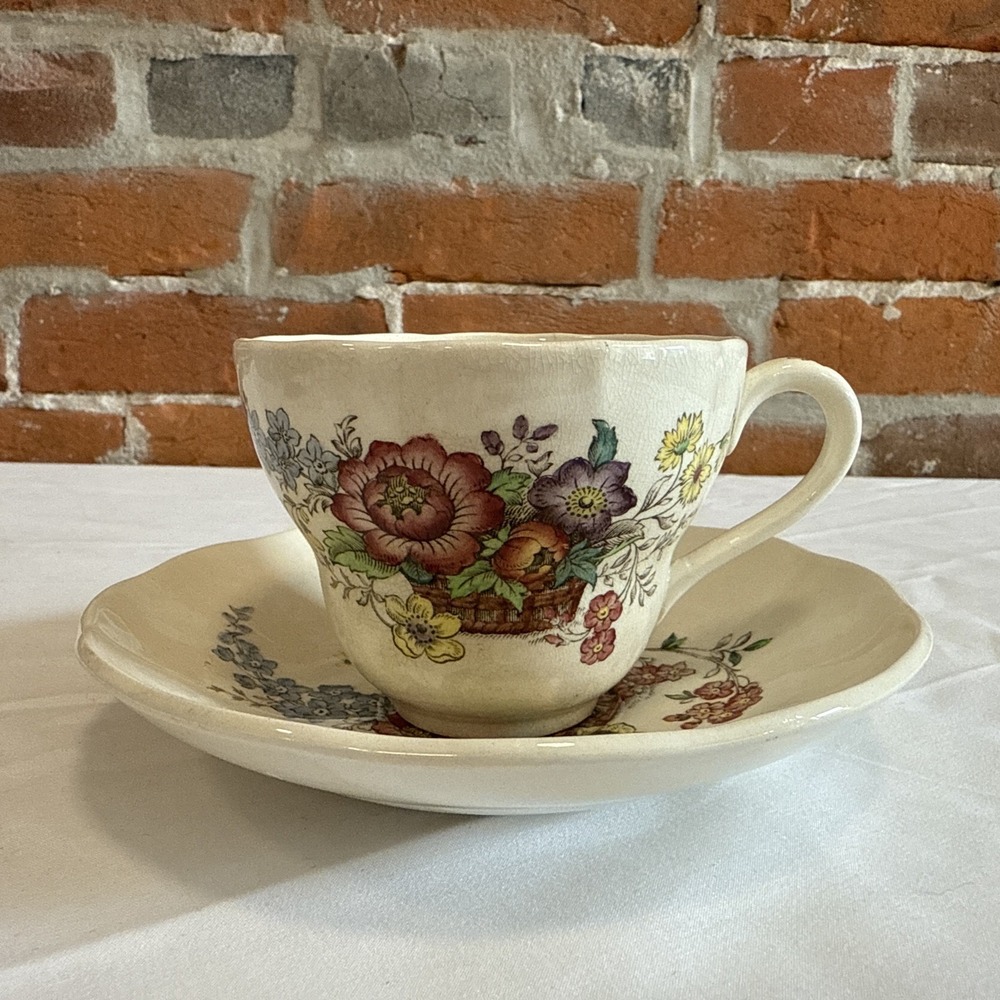 Spode Copeland Constable  6" Saucer and Teacup England Romantic Regency Tea‎ Cup